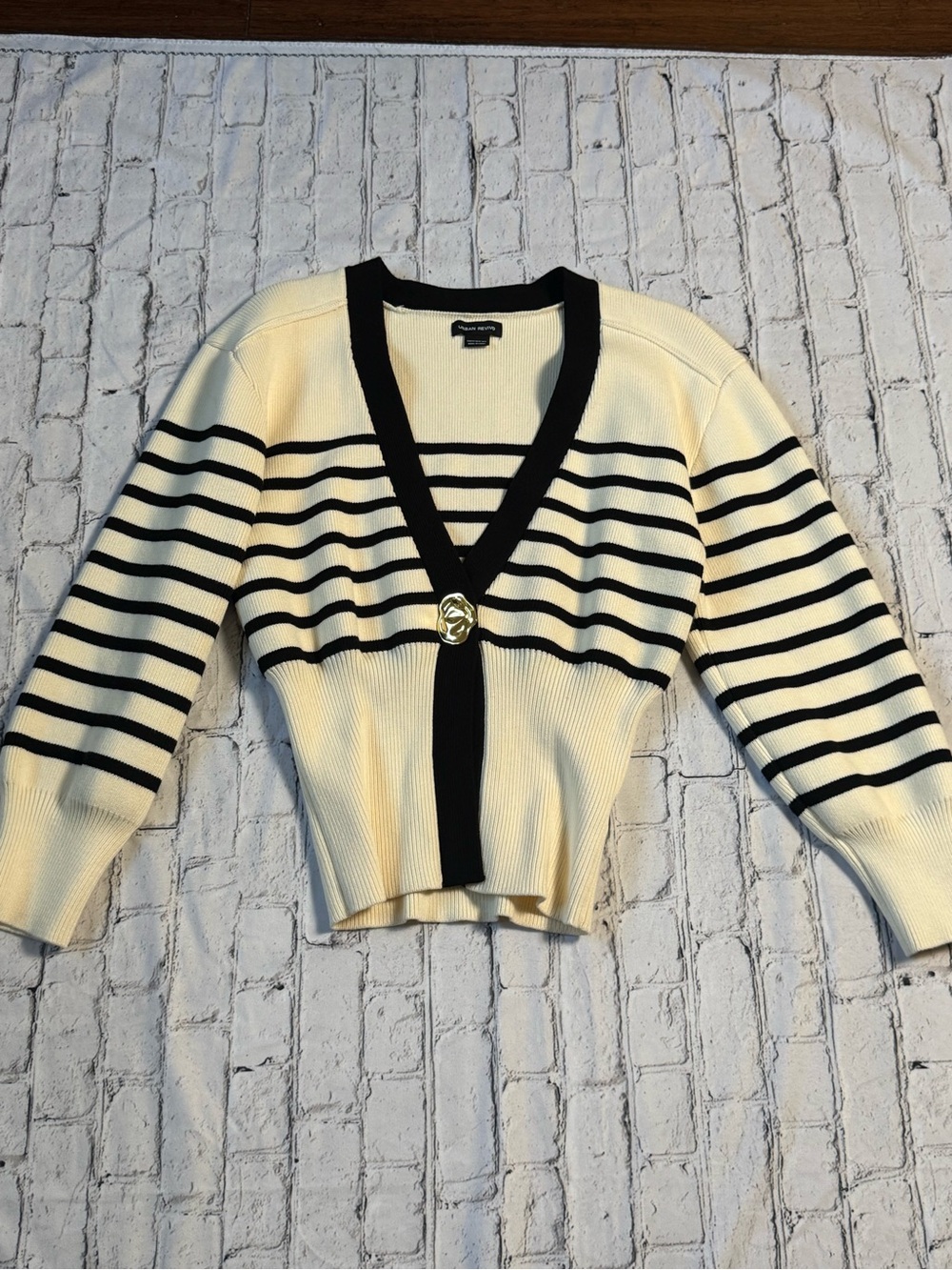 Cream striped long sleeve